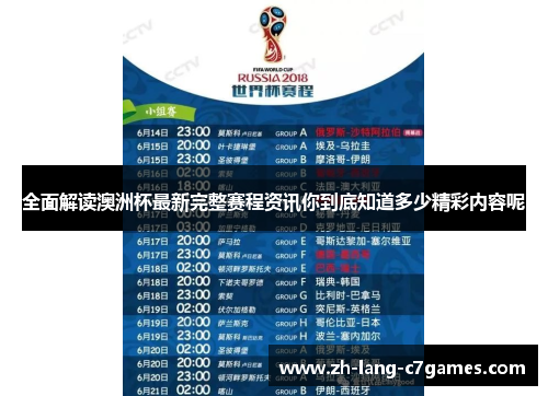 全面解读澳洲杯最新完整赛程资讯你到底知道多少精彩内容呢